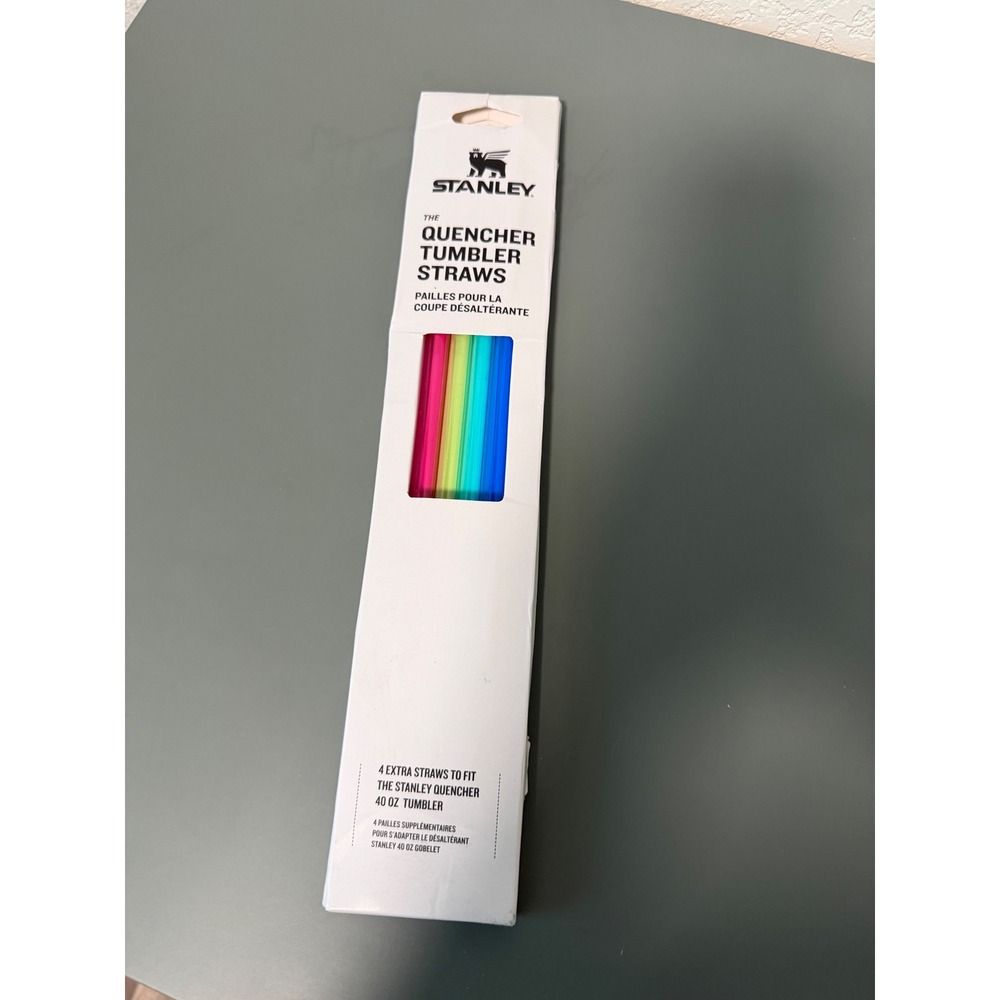 Stanley The Quencher Tumbler Straws 4 Pack Multi Color Rainbow for 40 oz Tumbler